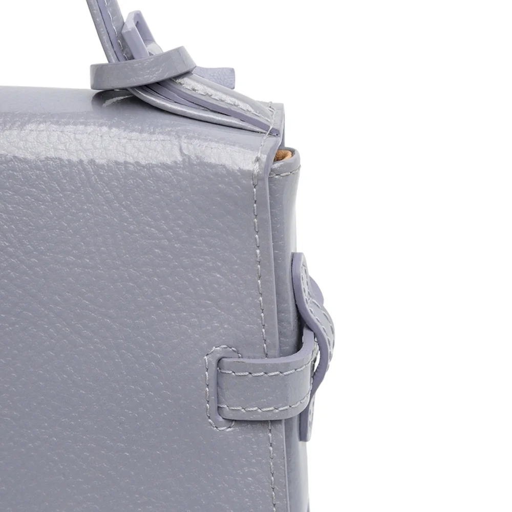 Pre-Loved Delvaux Micro Patent Tempete Satchel